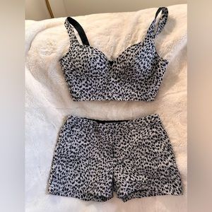 Michael Kors Leopard Print two piece set. Worn once.
